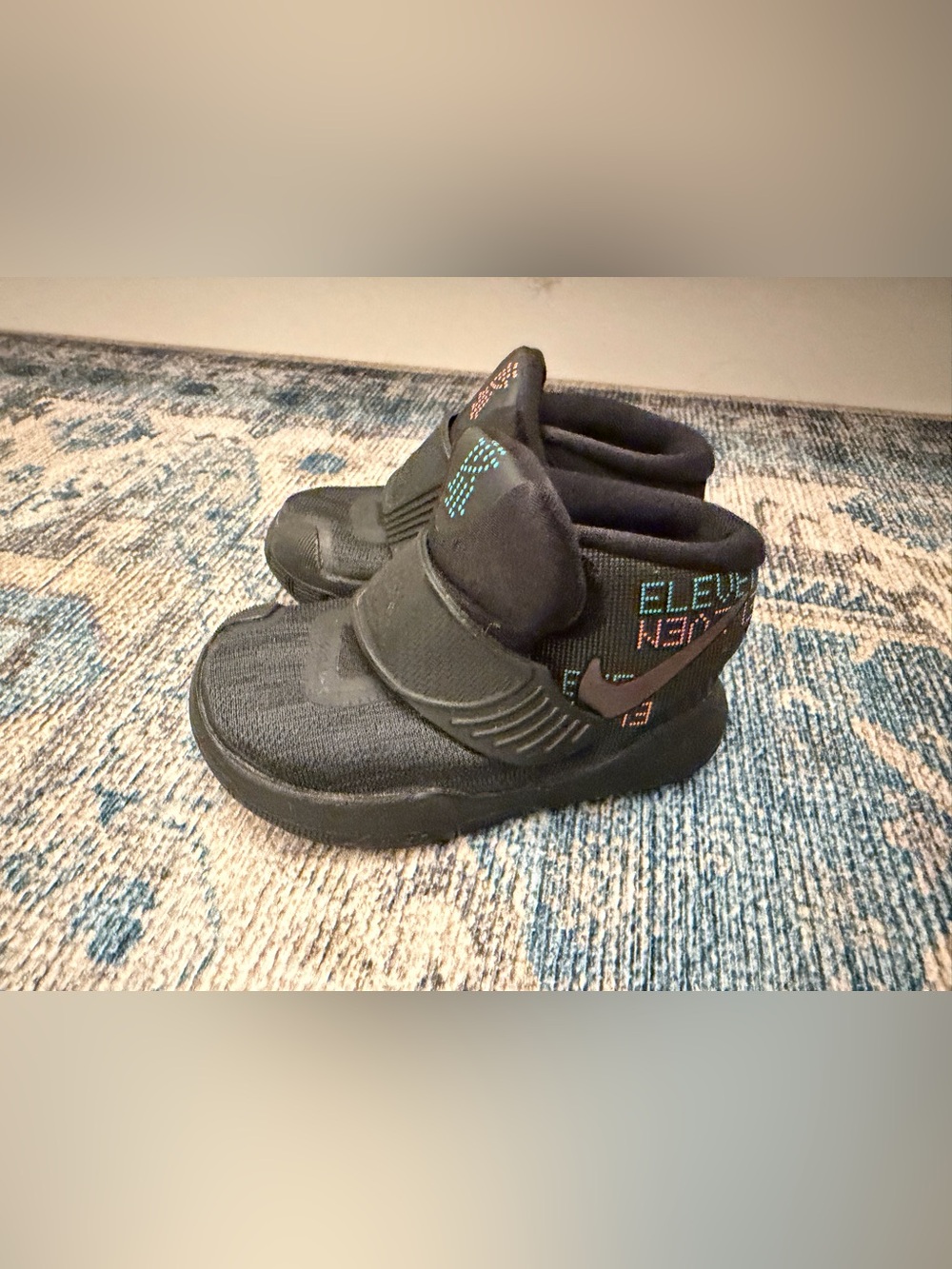 Nike Kyrie 6 Shot Clock Black High-Top Strap Sneakers 5C
